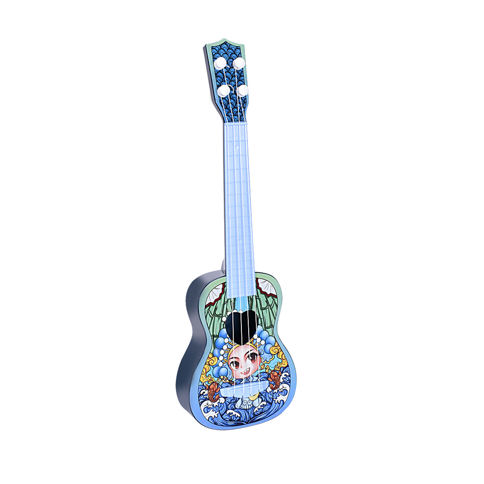 17in Colorful Graffiti Ukulele Guitar for Kids, 4 Strings Kids Guitar Ukulele Musical Instruments Learning Educational Toys with Picks for 3 4 5 6 7 8 9 10 11 12 Kids Toddler Boys Girls (As Show)
